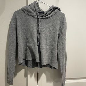 Brandy Melville grey cropped hoodie. One size fits all.